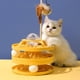 thumbnail image 1 of Juguete para , juguetes para , torre de 3 niveles, juguete interactivo para de gato para de interior, de ejercicios y - AMARILLO Colco tocadiscos gato, 1 of 8