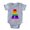 Heather Grey, variant on CafePress - Rainbow Letter A - Cute Infant Baby Football Bodysuit