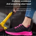 thumbnail image 4 of Safety Shoes Women's Work Shoes Lightweight Breathable Steel Toe Shoes Non-Slip Anti-Smashing Sneaker 4.5-8, 4 of 8