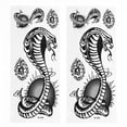 thumbnail image 1 of Unique Bargains 2 Sheets Removable Snake Pattern Paper Sticker Temporary Tattoos Black White, 1 of 2