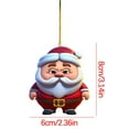 thumbnail image 6 of SDJMa Christmas Santa Claus Ornaments, Cute Cartoon Santa Claus Hanging Ornaments for Xmas Tree Car Backpack Home Holiday Party Decorations, 6 of 8