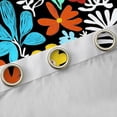thumbnail image 4 of jejeloiu Rustic Flowers Black Out Curtains,Multicolor Graffiti Curtains Pack of 2 (42x63 Each),Watercolor Floral Bedroom Curtains For Girls Teens,Microfiber Bedroom Decor, 4 of 6