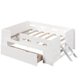 thumbnail image 6 of Euroco Wood Full Size Platform Bed with Guardrails and Drawers, White, 6 of 12