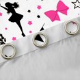 thumbnail image 4 of Manfei Pink Cheer Bow Blackout Curtains Set of 2 (52x84 Each) For Girls,Cute Coquette Print Window Curtains For Kids, 4 of 7