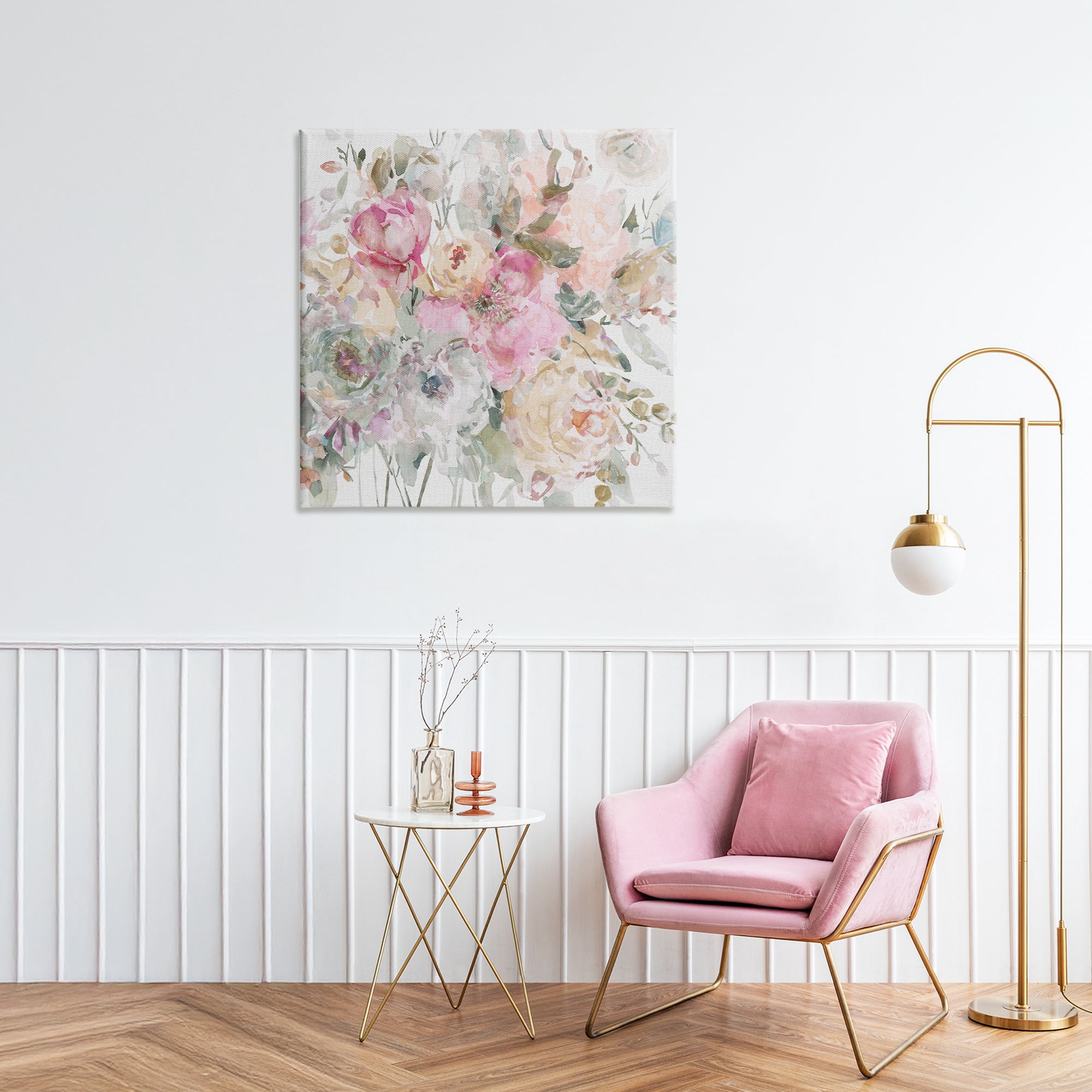Stupell Industries Romantic Pastel Petals Canvas Wall Art, design by Carol Robinson