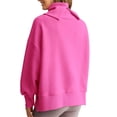 thumbnail image 4 of LANGWYQU Long Sleeve Turtle Neckline Women Casual Hoodies Side Zipper Sweatshirt, 4 of 5