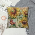 thumbnail image 2 of JEUXUS  Abstract Cartoon Flower Pillow Cases,Decorative Cushion Cover (Oil Painting Sunflower), 2 of 5