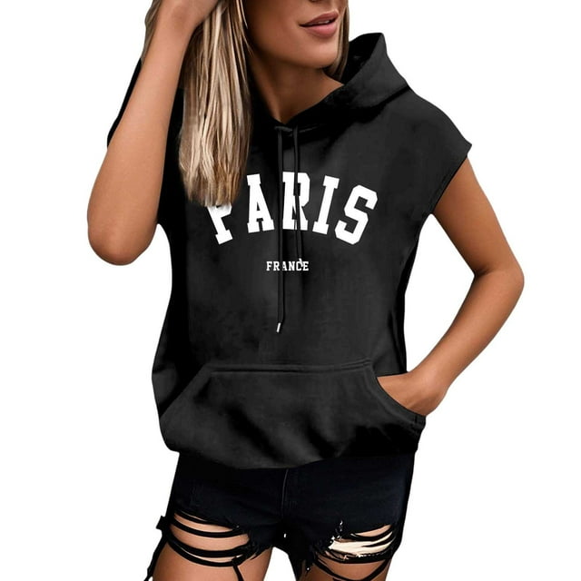 Sweat à Capuche Mode Grande Taille pour Femmes - Blouse Ample à Manches Courtes avec Design Décontracté Col en V