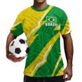 thumbnail image 5 of 2026 New USA Soccer Jersey for Men, United States Jersey Soccer, Crew Neck Short Sleeve Football Tee, USA Flag Soccer Jersey Sport Top for Adult(Vermilion, 3XL), 5 of 5