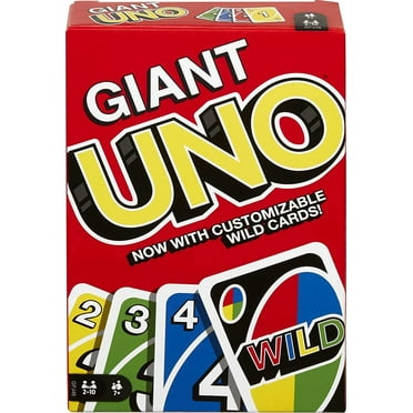 Giant UNO Family Card Game with 108 Oversized Cards and Instructions, Great Gift for Kids Ages 7 Years and Older