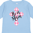 thumbnail image 4 of Inktastic He is Risen Pink Plaid Cross Boys or Girls Long Sleeve Toddler T-Shirt, 4 of 5