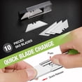 thumbnail image 4 of Juego de cuchillos multiusos WORKPRO plegable con 10 cuchillas adicionales, paquete de 3, 4 of 9