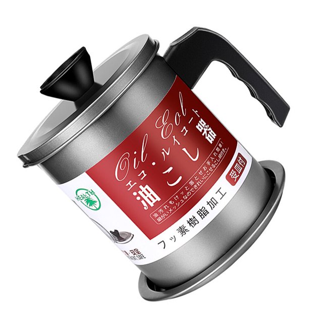 ZheElen Stainless Filter Pot Storage Can Large Capacity Kitchen Dripping Separator With Lid Kitchen Tools Accessories