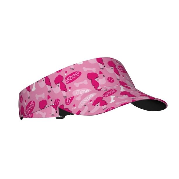 Fotbe Poodle Dog Visera Deportiva con Diseño, Gorra Abierta Ajustable de Algodón para Mujer y Hombre