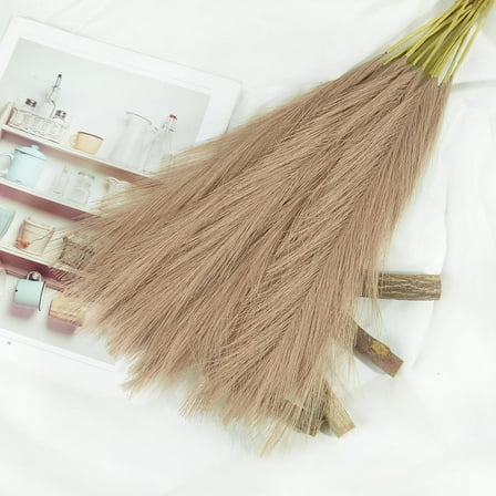 MixMart 17" Faux Dried Artificial Pampas Grass Plant (10 Count)