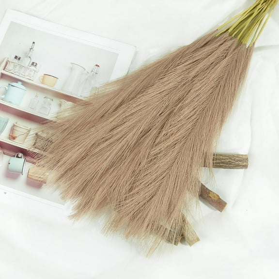 MixMart 17" Faux Dried Artificial Pampas Grass Plant (10 Count)