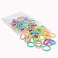 thumbnail image 2 of 100 Pack Pastel Colorful Nylon Elastics Hair Tie Girls' Ponytail Holder Accessories, 2 of 2