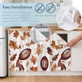 thumbnail image 5 of Fall Maple Leaf Football Cabinet Curtain 32"Wx55"L, Dustproof Pantry Door Curtain with Self Adhesive Tape, Autumn Farmhouse Vintage Tall Storage Cover Privacy Drape for Bathroom Kitchen Laundry Room, 5 of 9