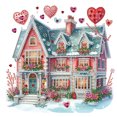 thumbnail image 1 of 5D DIY Kit Con Forma Especial Parcial Casa Corazón 30x30cm, 1 of 9