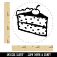 thumbnail image 2 of Slice of Cake Rubber Stamp for Scrapbooking Crafting Stamping - Small 3/4 Inch, 2 of 7