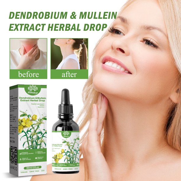 30ML Clearbreath Dendrobium & Mullein Extract, Clear Breath Dendrobium & Mullein Extract Herbal