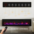 thumbnail image 6 of FODINGHILL 70” Electric Fireplace Ultra Thin Fireplace,Recessed Wall Mounted Fireplace Heater with Multicolor Flame & Remote Control,750/1500W, 6 of 9