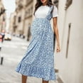 thumbnail image 2 of Youmylove Summer Women Maternity Dress Short Sleeve Nursing Baby Dress Nightgown Breastfeeding Suspender Dress Photoshoot Baby Shower Pregnancy Sundress, 2 of 7