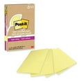 thumbnail image 2 of 100% recycled paper super sticky notes, ruled, 4" x 6", canary yellow, 45 sheets/pad, 4 pads/pack | Bundle of 5 Packs, 2 of 4