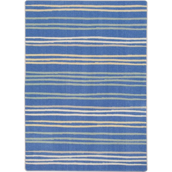 Joy Carpets Kid Essentials All Lined Up 10'9" x 13'2" Area Rug in Color Pastel