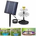 thumbnail image 1 of Yhmxh Pool Accessories Beach Essentials Decking Mounted Glass Bird Baths Bowl Spa With Adjustable Sturdy Steel Clamp And Solar Fountaini Pump For Garden Patio Grass Yard Decks Railing Decoration, 1 of 3