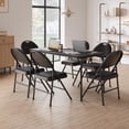 thumbnail image 2 of QinaQin Juego de 6 sillas plegables con cojín de piel sintética PU, estructura metálica y patas antiderrapantes, ideales para comedor, eventos u oficinas, 2 of 8