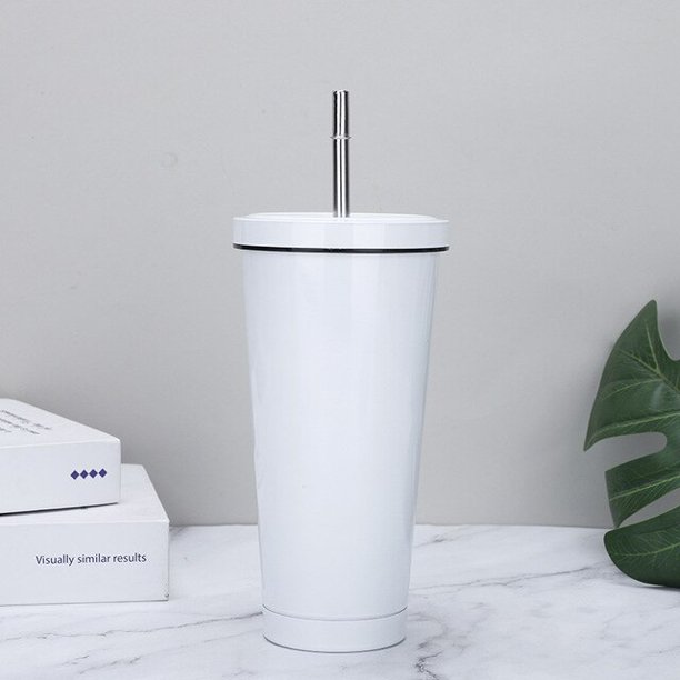 DabuLiu Double Wall Vacuum Travel Mug Iced Coffee Tumbler with Lid and Straw Insulated Stainless