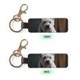 thumbnail image 2 of Wukai Dog Wrapped in Towel 1 Print Leather Car Keychain, Universal Key Fob Keychain, Leather Key Chain Holder for Men and Women,360 Degree Rotatable, 2 of 5