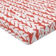 thumbnail image 2 of Ambesonne Coral Fitted Sheet 2 Pcs Set, Braid Boho Hipster Ethnic, Twin XL, Coral White, 2 of 3