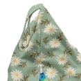 thumbnail image 5 of Floral Vintage Lounger Chair Bag, Daisies on Polka Dots, High Capacity Storage with Handle Container, Lounger Size, Pistachio Green Ivory, by Ambesonne, 5 of 5