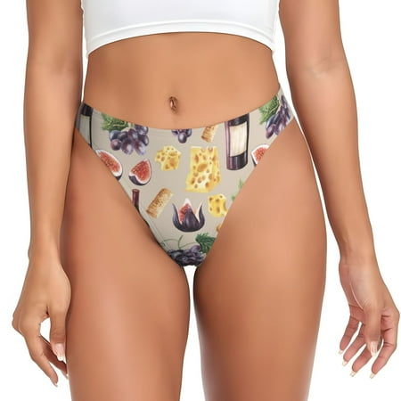 Sigee Glasses Of Red Wine for Women s G-String Panty  Low Rise  Soft Lace Perfect for Everyday Wear or Special Occasions-3X-Large