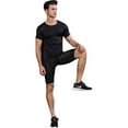 thumbnail image 5 of Active Men's Compression Short Sleeve Athletic T-Shirt with Moisture-Wicking Stretch Fabric for Training and Workouts - XX Large, Black, 5 of 7
