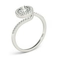thumbnail image 3 of 14 Carats Or Blanc Conception Contournement Diamant Rond Bague Engmt 5/8 cttw SZ 3.5, 3 of 4