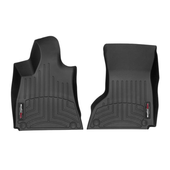 WeatherTech Custom Fit FloorLiners compatible with Maserati Ghibli, Quattroporte - 1st Row (Driver & Passenger), Black