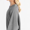 thumbnail image 5 of Women's Gameday Couture Gray South Carolina Gamecocks Oversized Training Day Corded Sweatshirt, 5 of 6