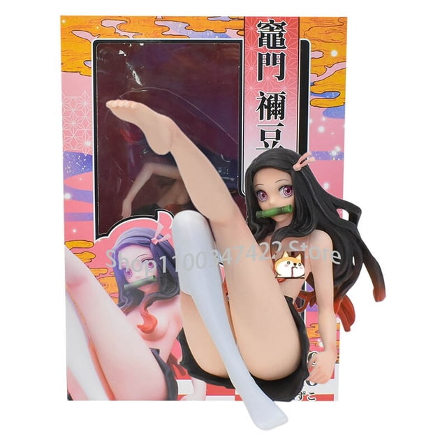 Figura de Demon Slayer de Kimetsu No Yaiba, figura de acción de PVC, Nezuko Kamado, modelo de muñeca, regalo, 15/24cm, nueva Fivean unisex