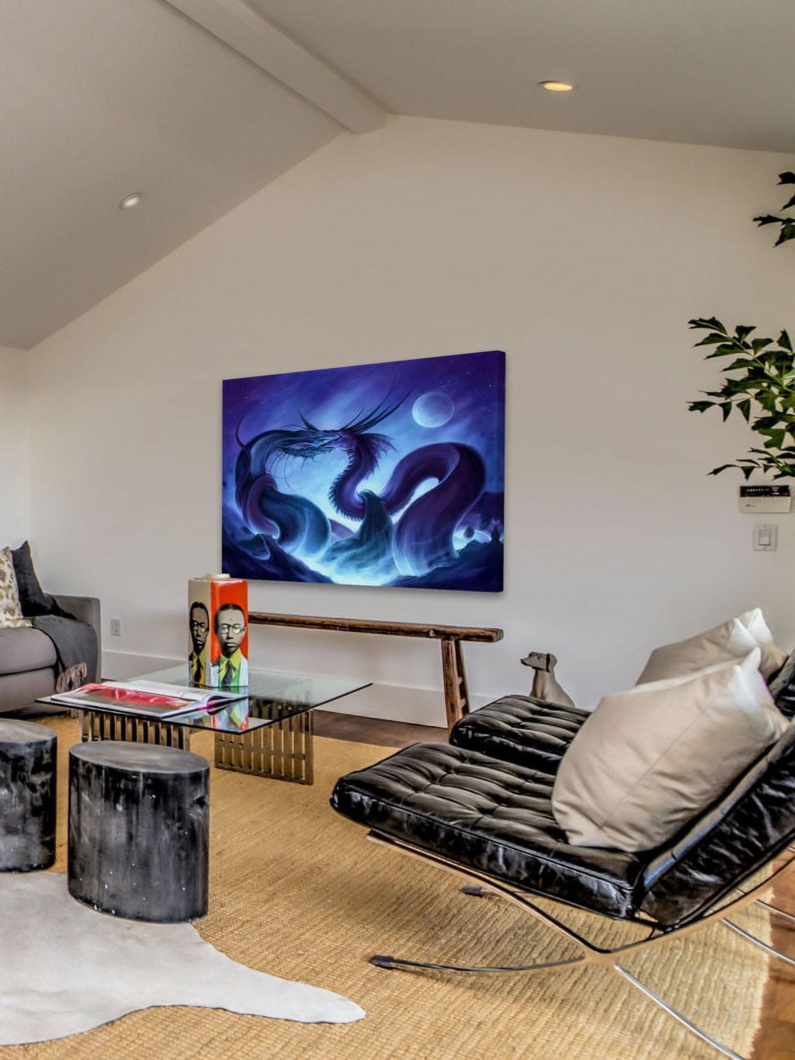 Marmont Hill "Dragon Fight" Painting Print on Canvas