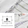 thumbnail image 4 of Duvet Cover Queen Size - Reversible Dark Grey Queen Duvet Cover Set with Zipper Closure, 3 Pieces Floral Patterned Bedding Set with 8 Corner Ties and 2 Pillow Shams, 4 of 6