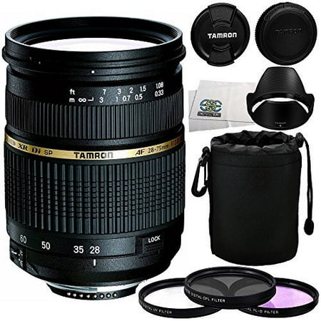 Essential Accessories (Tamron AF 28-75mm f/2.8 XR Di LD Aspherical (IF) Autofocus Lens for Nikon DSLR + 5 Piece Essentials Accessory)
