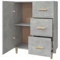 thumbnail image 5 of vidaXL Sideboard Concrete Grey 69.5x34x90 cm Engineered Wood, 5 of 5