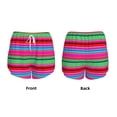 thumbnail image 3 of Salouo Colorful Mexican Stripes Print Women's 2 in 1 Running Shorts Double-Layer Shorts Athletic Workout Gym Yoga Shorts Running Shorts for Women-Small, 3 of 7