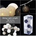 thumbnail image 2 of Luces de hadas de bolas de algodón Laklulu - Luces de hadas de bolas de 20 LED de 3 m para decoración de luz nocturna en interiores como Navidad, bodas, fiestas, habitaciones, cortinas, 2 of 5