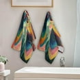 thumbnail image 4 of Magic Colorful Mushroom Cloud Hand Towels, Kitchen Towel Ultra Soft and Absorbent,Decorative Fingertip Face Towel for Bathroom Hotel, 2 PCS, 28.3"x 14.4", 4 of 6