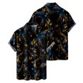 thumbnail image 3 of Camisas Para Hombre Manga Larga Nueva camisa informal para hombre, camisa de moda de calle, camisa de manga corta para la playa (Navy, XL), 3 of 5