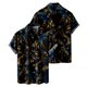 thumbnail image 3 of Camisas Para Hombre Manga Larga Nueva camisa informal para hombre, camisa de moda de calle, camisa de manga corta para la playa (Navy, XS), 3 of 5